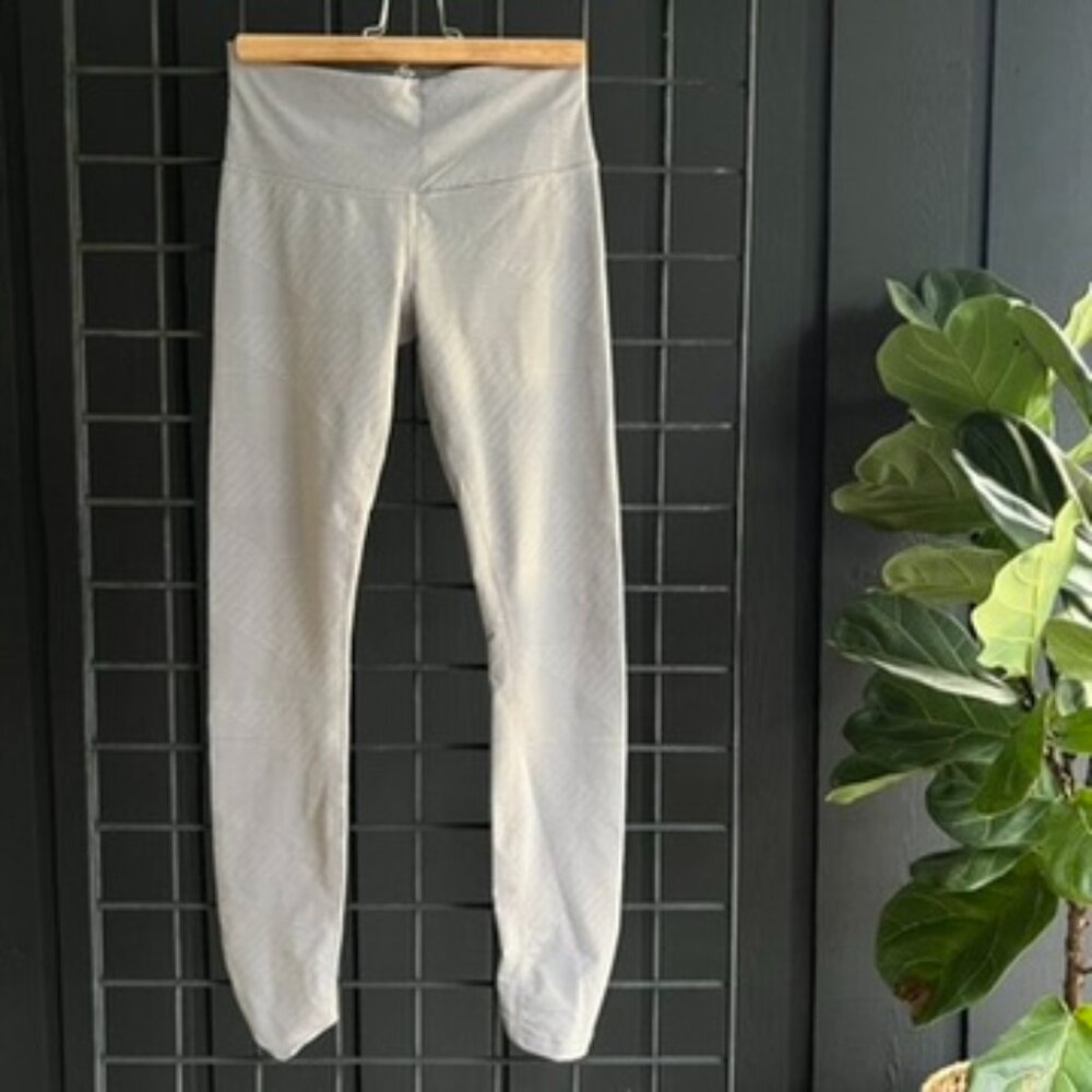XS - Prana - Grey Patterned Leggings with Scrunched Legs